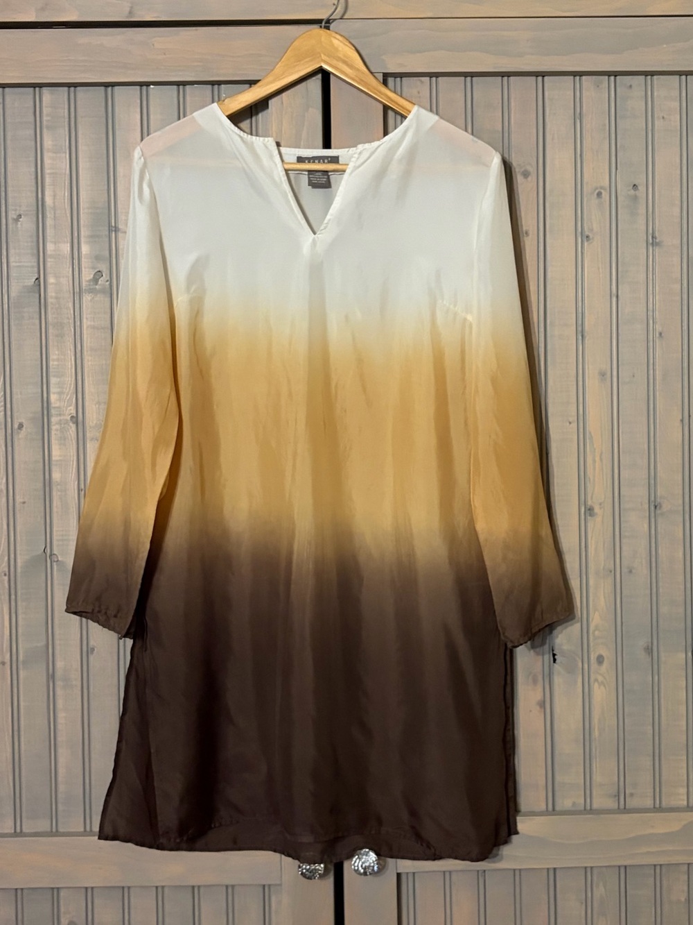 100% Silk Ombré Tunic by Kenar